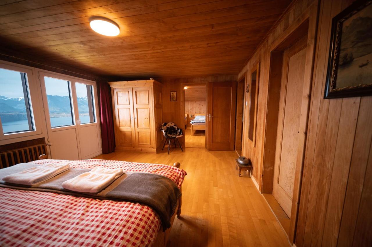 Chalet Egglen "Typical Swiss House, Best Views, Private Jacuzzi" Зигрисвил Екстериор снимка