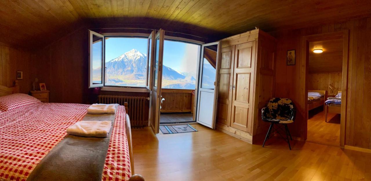 Chalet Egglen "Typical Swiss House, Best Views, Private Jacuzzi" Зигрисвил Екстериор снимка