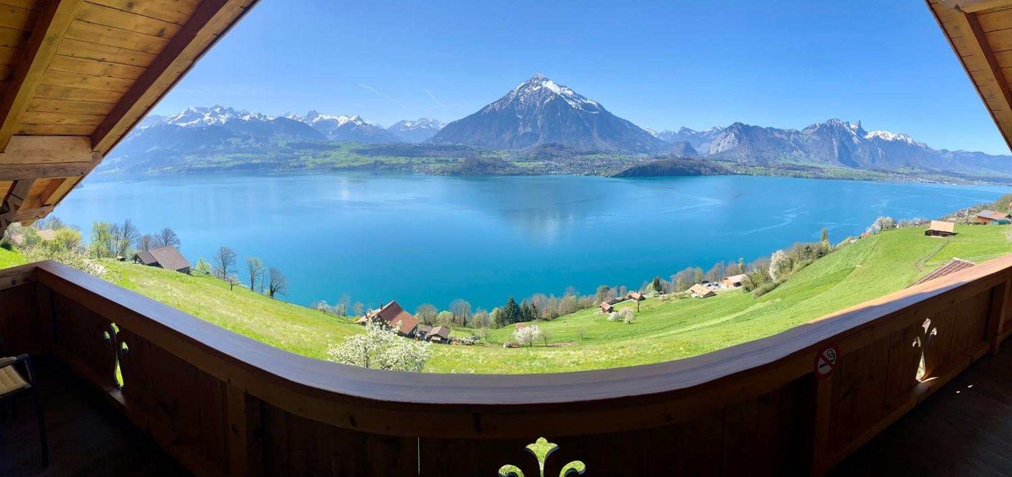 Chalet Egglen "Typical Swiss House, Best Views, Private Jacuzzi" Зигрисвил Екстериор снимка