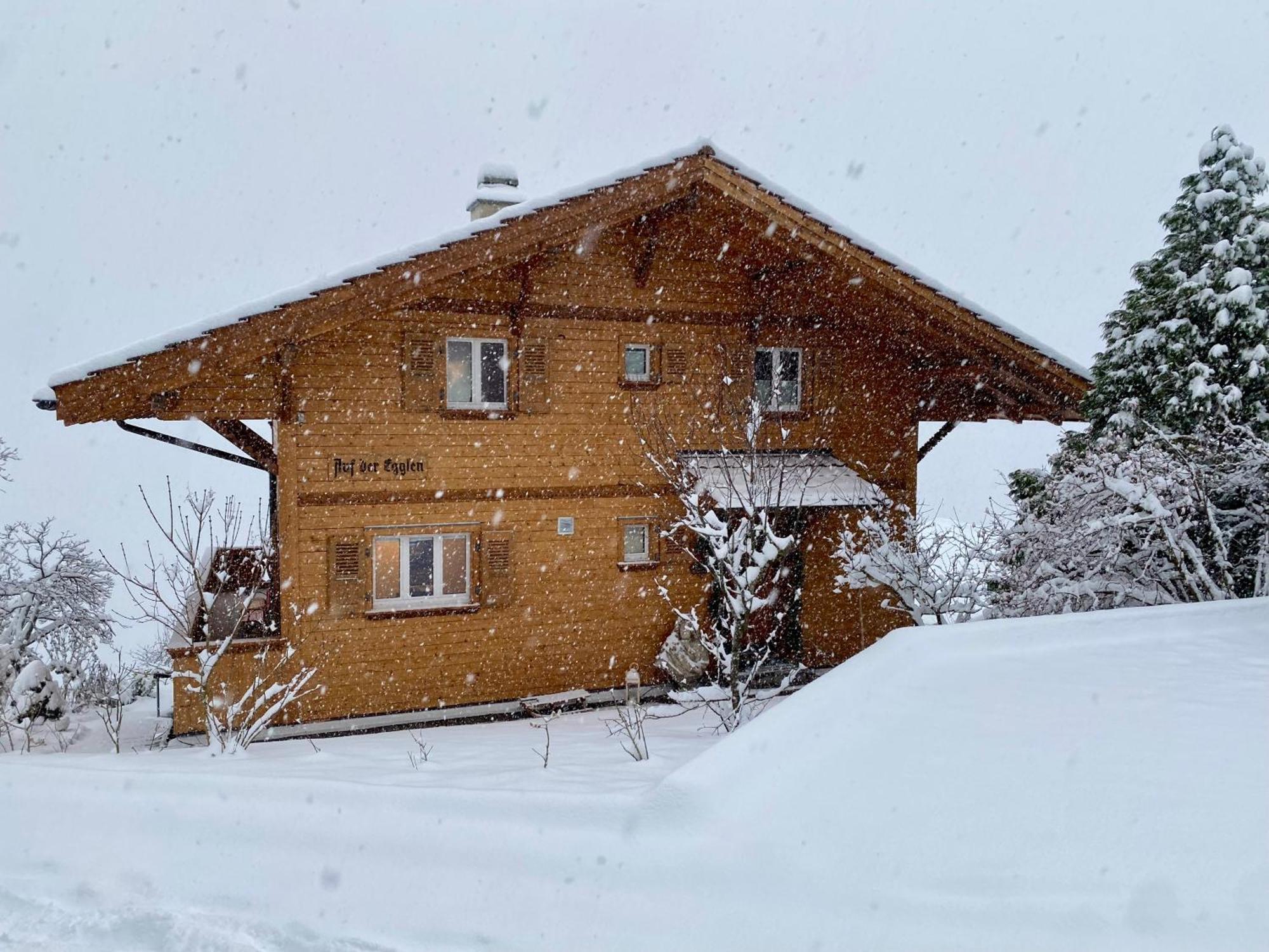 Chalet Egglen "Typical Swiss House, Best Views, Private Jacuzzi" Зигрисвил Екстериор снимка