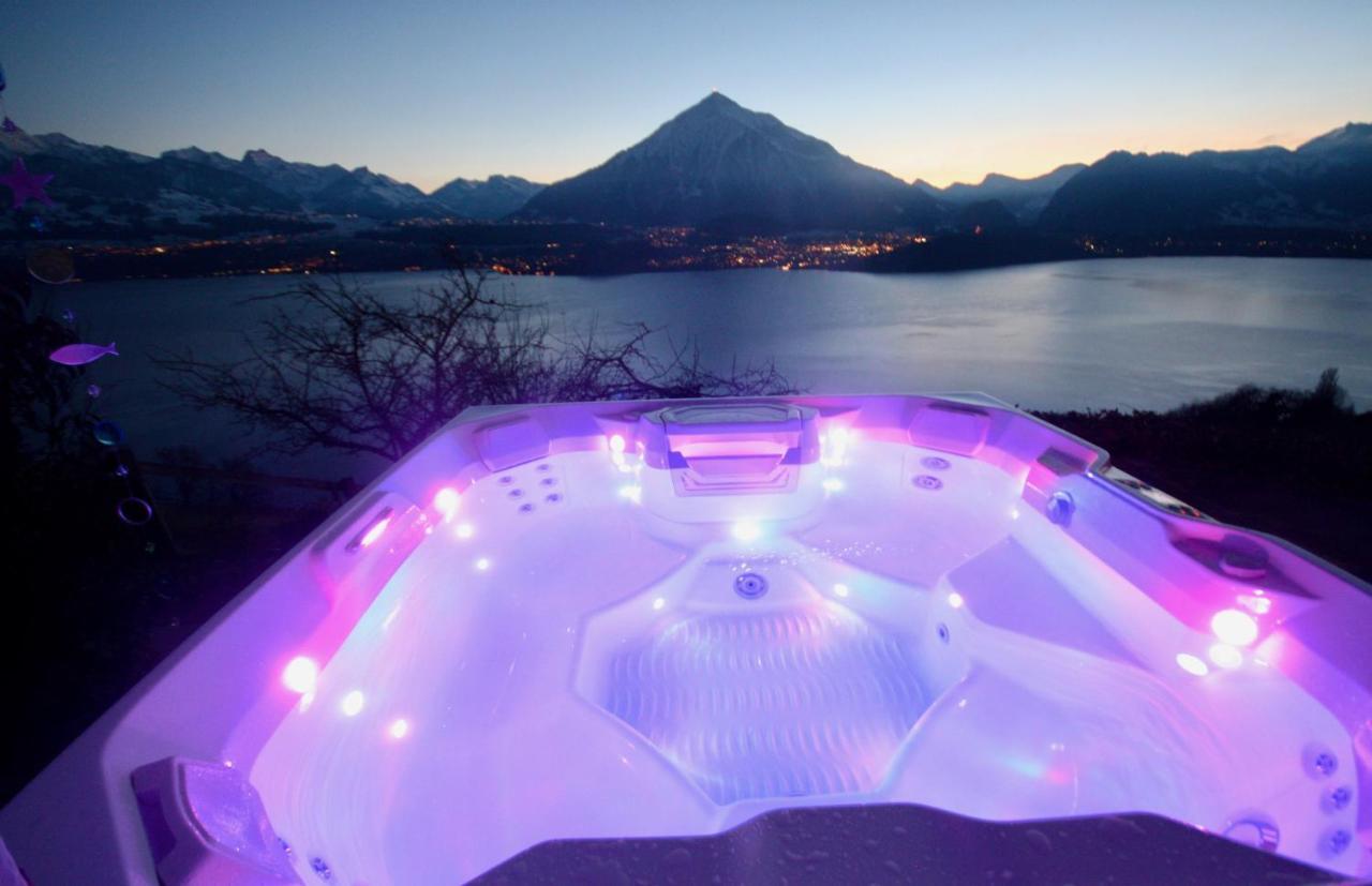 Chalet Egglen "Typical Swiss House, Best Views, Private Jacuzzi" Зигрисвил Екстериор снимка