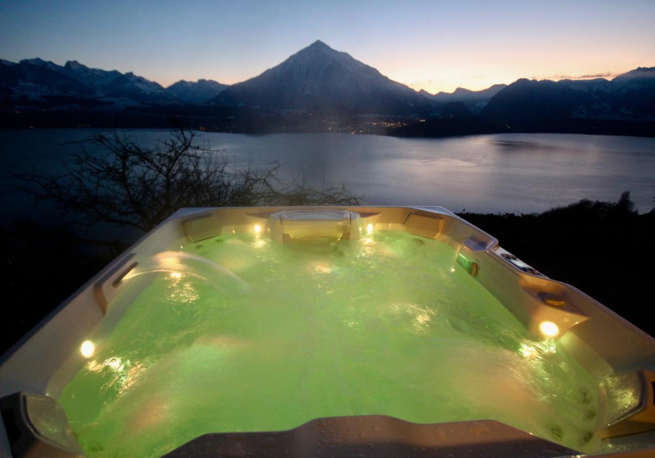 Chalet Egglen "Typical Swiss House, Best Views, Private Jacuzzi" Зигрисвил Екстериор снимка